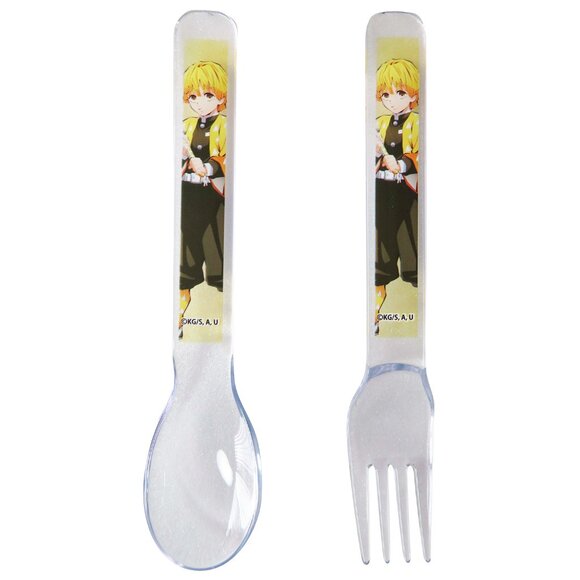 Demon Slayer Kimetsu no Yaiba Zenitsu Agatsuma Clear Cutlery Set - Picture 3 of 5